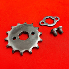 Load image into Gallery viewer, CRF80 FRONT SPROCKET 14T MOUNT BRACKET BOLTS OEM GENUINE HONDA CRF XR 80 (04-13)