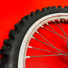 Load image into Gallery viewer, RM125 FRONT WHEEL COMPLETE EXCEL 21&quot; RIM TIRE GENUINE OEM SUZUKI RM 125 (2001-08