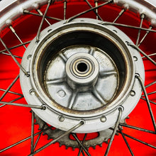 Load image into Gallery viewer, DRZ125 REAR WHEEL COMPLETE 14&quot; RIM OEM GENUINE SUZUKI DR-Z DRZ 125 (03-20)