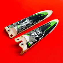Load image into Gallery viewer, KX85 FORK GUARDS COVERS OEM GENUINE KAWASAKI KX 85 100 (2001-2013)