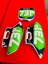 Load image into Gallery viewer, YZ250F NUMBER PLATES KIT PLASTICS # 731 OEM GENUINE YAMAHA YZ WR 250 F (2001-02)