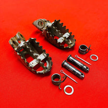 Load image into Gallery viewer, KX65 FOOTPEGS KIT FOOT PEGS RESTS GENUINE OEM KAWASAKI RM KX 65 (2002-2022)