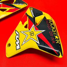 Load image into Gallery viewer, RM125 SHROUDS TANK COVERS ROCKSTAR PLASTICSGENUINE OEM SUZUKI RM 125 (2001-2008