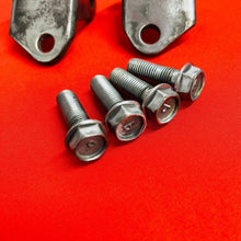 Load image into Gallery viewer, RMZ450 FOOT PEG MOUNTS BRACKETS BOLTS GENUINE OEM SUZUKI RMZ 450 (2005-2007)