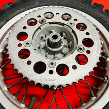 Load image into Gallery viewer, KTM65 REAR WHEEL COMPLETE 12&quot; RIM TIRE OEM GENUINE KTM 65 SX 2003-2008