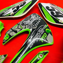 Load image into Gallery viewer, KX85 PLASTICS FENDERS SHROUDS GRAPHICS OEM GENUINE KAWASAKI KX 85 100 (2001-2013