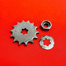 Load image into Gallery viewer, YAMAHA MX80 FRONT SPROCKET 14T NUT OEM GENUINE TY GT MX 80 (1974-1982)