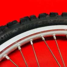 Load image into Gallery viewer, RM125 FRONT WHEEL COMPLETE EXCEL 21&quot; RIM TIRE GENUINE OEM SUZUKI RM 125 (2001-08