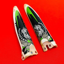 Load image into Gallery viewer, KX85 FORK GUARDS COVERS OEM GENUINE KAWASAKI KX 85 100 (2001-2013)