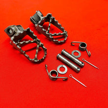 Load image into Gallery viewer, KTM65 FOOTPEGS KIT FOOT PEGS RESTS NEW PINS OEM GENUINE KTM 65 SX (2003-2008)