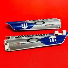 Load image into Gallery viewer, YZ250 FORK GUARDS COVERS PLASTICS GENUINE OEM YAMAHA YZ 250 (2002-2005)