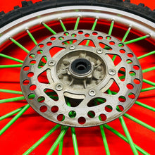 Load image into Gallery viewer, KX100 FRONT WHEEL COMPLETE 19&quot; BIG WHEEL OEM GENUINE KAWASAKI KX 85 100 (2001-13