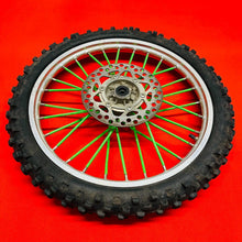Load image into Gallery viewer, KX100 FRONT WHEEL COMPLETE 19&quot; BIG WHEEL OEM GENUINE KAWASAKI KX 85 100 (2001-13