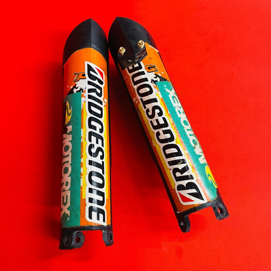 KTM250 FORK GUARDS COVERS PLASTICS GENUINE OEM KTM 250 SXF XC-F XC F W (2007-10)