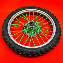 Load image into Gallery viewer, KX100 FRONT WHEEL COMPLETE 19&quot; BIG WHEEL OEM GENUINE KAWASAKI KX 85 100 (2001-13