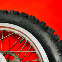Load image into Gallery viewer, DRZ125 REAR WHEEL COMPLETE 14&quot; RIM OEM GENUINE SUZUKI DR-Z DRZ 125 (03-20)