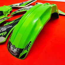 Load image into Gallery viewer, KX85 PLASTICS FENDERS SHROUDS GRAPHICS OEM GENUINE KAWASAKI KX 85 100 (2001-2013