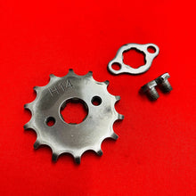 Load image into Gallery viewer, CRF80 FRONT SPROCKET 14T MOUNT BRACKET BOLTS OEM GENUINE HONDA CRF XR 80 (04-13)