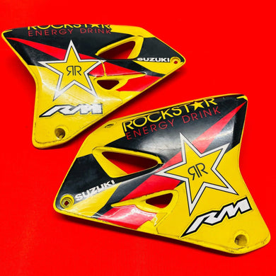 RM125 SHROUDS TANK COVERS ROCKSTAR PLASTICSGENUINE OEM SUZUKI RM 125 (2001-2008
