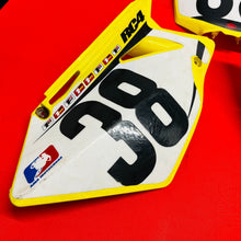 Load image into Gallery viewer, RMZ450 NUMBER PLATES PLASTICS COVERS GENUINE OEM SUZUKI RMZ 450 (2005-2007)