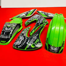 Load image into Gallery viewer, KX85 PLASTICS FENDERS SHROUDS GRAPHICS OEM GENUINE KAWASAKI KX 85 100 (2001-2013