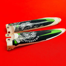 Load image into Gallery viewer, KX85 FORK GUARDS COVERS OEM GENUINE KAWASAKI KX 85 100 (2001-2013)