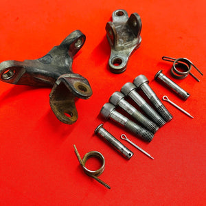 CRF150F FOOT PEG MOUNTS BRACKETS BOLTS GENUINE OEM HONDA CRF 150 F (2003-2009)