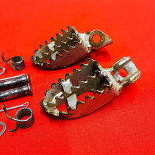 Load image into Gallery viewer, KX65 FOOTPEGS KIT FOOT PEGS RESTS GENUINE OEM KAWASAKI RM KX 65 (2002-2022)