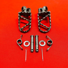 Load image into Gallery viewer, KTM65 FOOTPEGS KIT FOOT PEGS RESTS NEW PINS OEM GENUINE KTM 65 SX (2003-2008)
