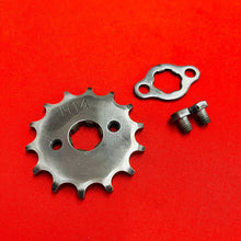 Load image into Gallery viewer, CRF80 FRONT SPROCKET 14T MOUNT BRACKET BOLTS OEM GENUINE HONDA CRF XR 80 (04-13)