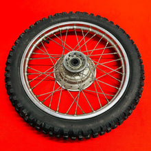 Load image into Gallery viewer, CRF70 FRONT WHEEL COMPLETE 14&quot; RIM TIRE OEM GENUINE HONDA CRF XR 70 (2004-2012)