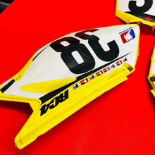 Load image into Gallery viewer, RMZ450 NUMBER PLATES PLASTICS COVERS GENUINE OEM SUZUKI RMZ 450 (2005-2007)