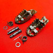 Load image into Gallery viewer, KX65 FOOTPEGS KIT FOOT PEGS RESTS GENUINE OEM KAWASAKI RM KX 65 (2002-2022)