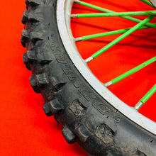 Load image into Gallery viewer, KX100 FRONT WHEEL COMPLETE 19&quot; BIG WHEEL OEM GENUINE KAWASAKI KX 85 100 (2001-13