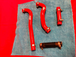 CRF 150 R RADIATOR HOSE KIT RED HOSES AND CLAMPS CV4 (07-18) HONDA CRF150R RB