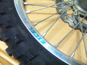 08 YZ125 YZ250 YZ250F YZ450F YZ 125 250 450 COMPLETE EXCEL TAKASAGO FRONT WHEEL