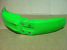 Load image into Gallery viewer, 08 KAWASAKI KX250F KX 250 F OEM FRONT FENDER GREEN PLASTIC GRAPHICS PLASTICS