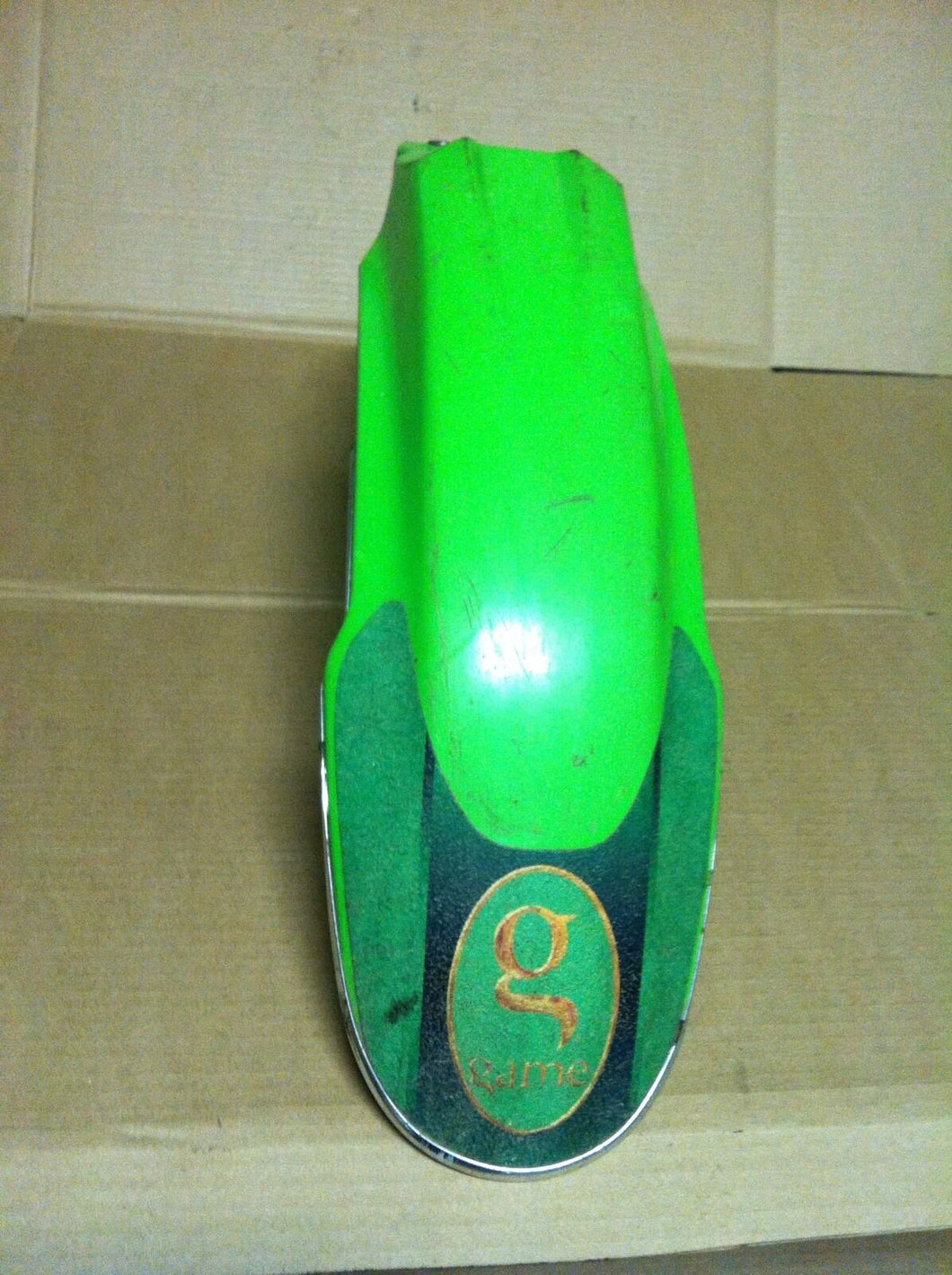 08 KAWASAKI KX250F KX 250 F OEM FRONT FENDER GREEN PLASTIC GRAPHICS PLASTICS