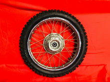 Load image into Gallery viewer, CRF70 FRONT WHEEL 14in RIM COMPLETE AUTHENTIC STOCK OEM HONDA 2004-2012 CRF 70 F