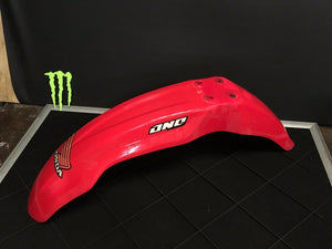 CRF250R RED FRONT FENDER PLASTICS CRF 250 R COMPLETE OEM HONDA