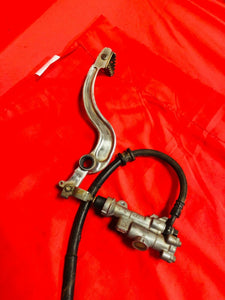 CRF450R REAR BRAKES COMPLETE BRAKE ASSY CALIPER MASTER OEM HONDA CRF 450 R