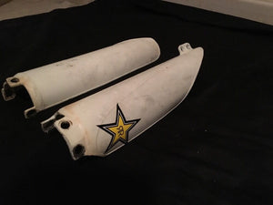 CR250 CR 250 FORK GUARDS PLASTICS COVERS OEM 95  HONDA CR 250 R