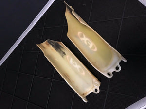 CRF250R FORK GUARDS PLASTICS CRF 250 R COMPLETE OEM HONDA