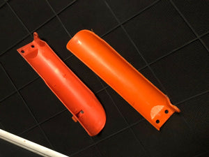 KTM85 FORK GUARDS COVERS PLASTICS OEM KTM 85 SX 04 05 06 07 08 09