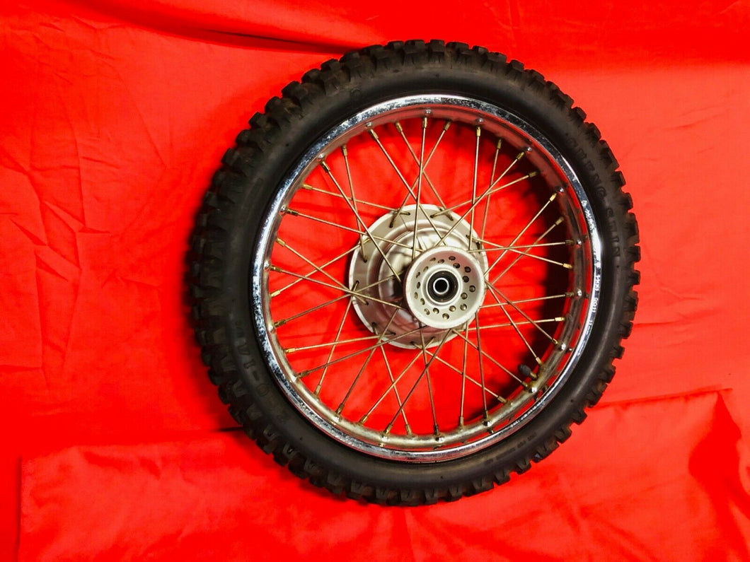 CRF70 FRONT WHEEL 14in RIM COMPLETE AUTHENTIC STOCK OEM HONDA 2004-2012 CRF 70 F