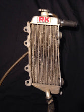 Load image into Gallery viewer, 03 YAMAHA YZ125 YZ 125 OEM STOCK RADIATOR RAD FILL SIDE WITH CAP HOSES