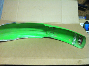 08 KAWASAKI KX250F KX 250 F OEM FRONT FENDER GREEN PLASTIC GRAPHICS PLASTICS