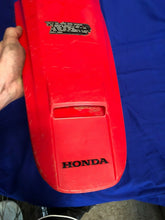 Load image into Gallery viewer, CRF450X REAR FENDER WITH TAIL LIGHT CUT OUT PLASTICS RED OEM HONDA CRF 450 X