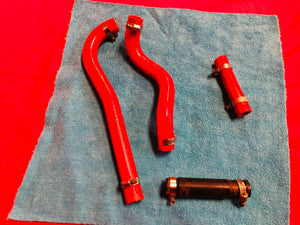 CRF 150 R RADIATOR HOSE KIT RED HOSES AND CLAMPS CV4 (07-18) HONDA CRF150R RB