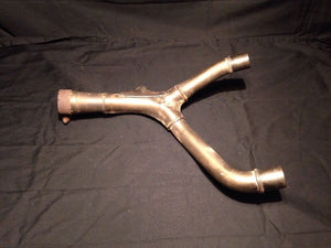 08 HONDA CRF250R CRF 250 R OEM HEADER DUAL EXHAUST Y MID PIPE MUFFLER